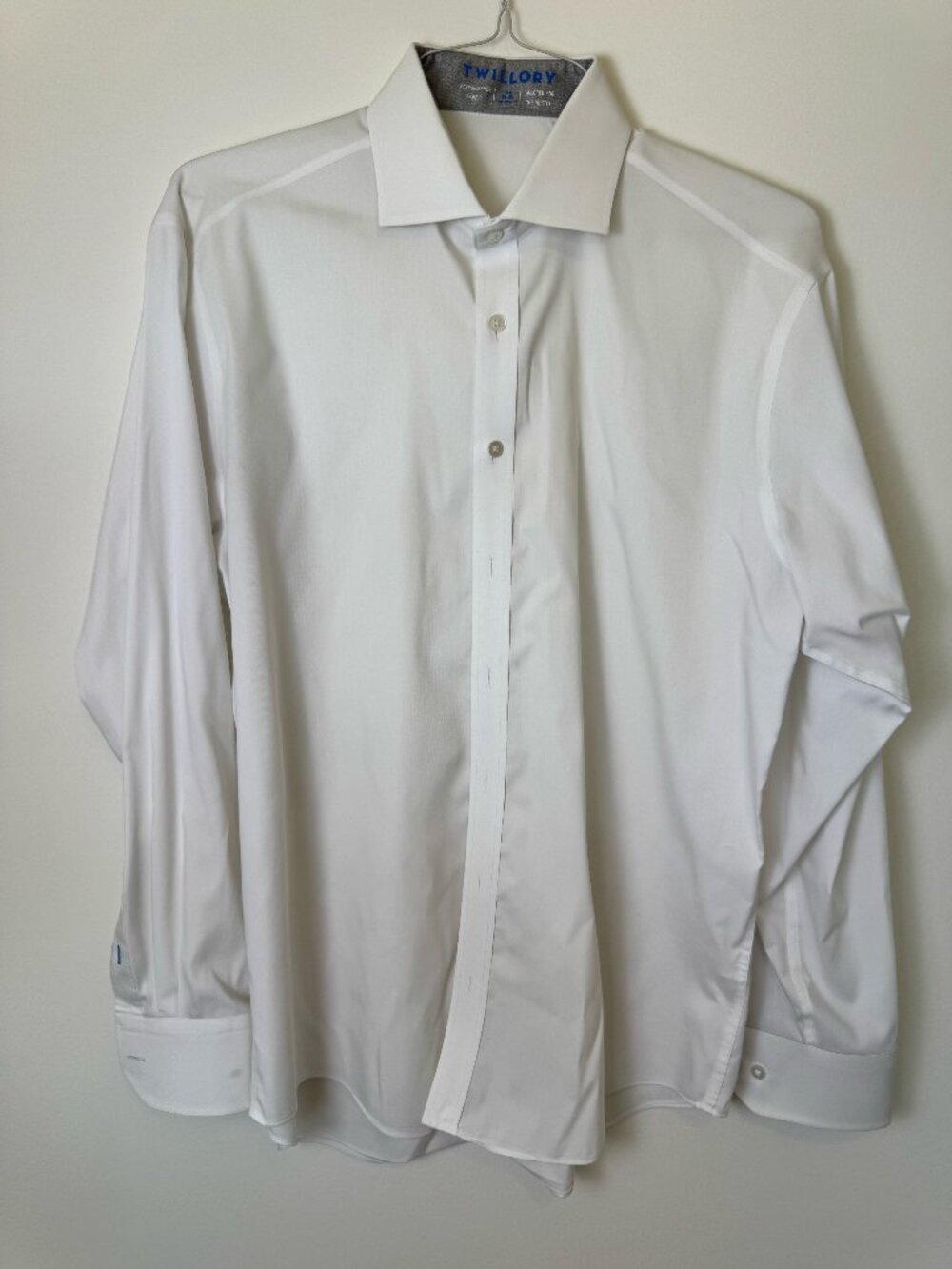 Twillory Performance Dress Shirt Men’s 16.5 34/35 Tailored Fit White